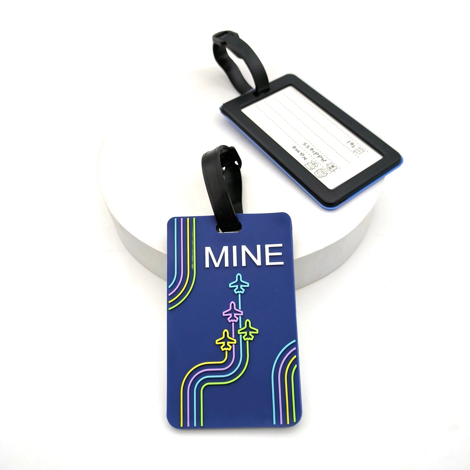 1PCS Creative Aircraft Baggage Tag Cute Travel Accessories Luggage Tag Silica Gel Suitcase ID Addres Holder Boarding Tag