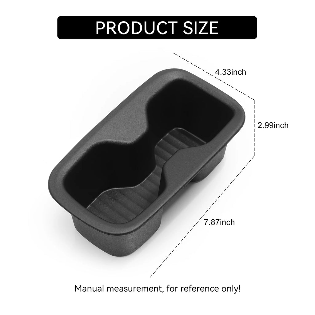 Smabee for Hyundai Santa Fe 6/7 Seats 2024-2026 (2 Row Only) Door Side Cup Holder Insert Shock-Absorbing Storage Tray 2pcs