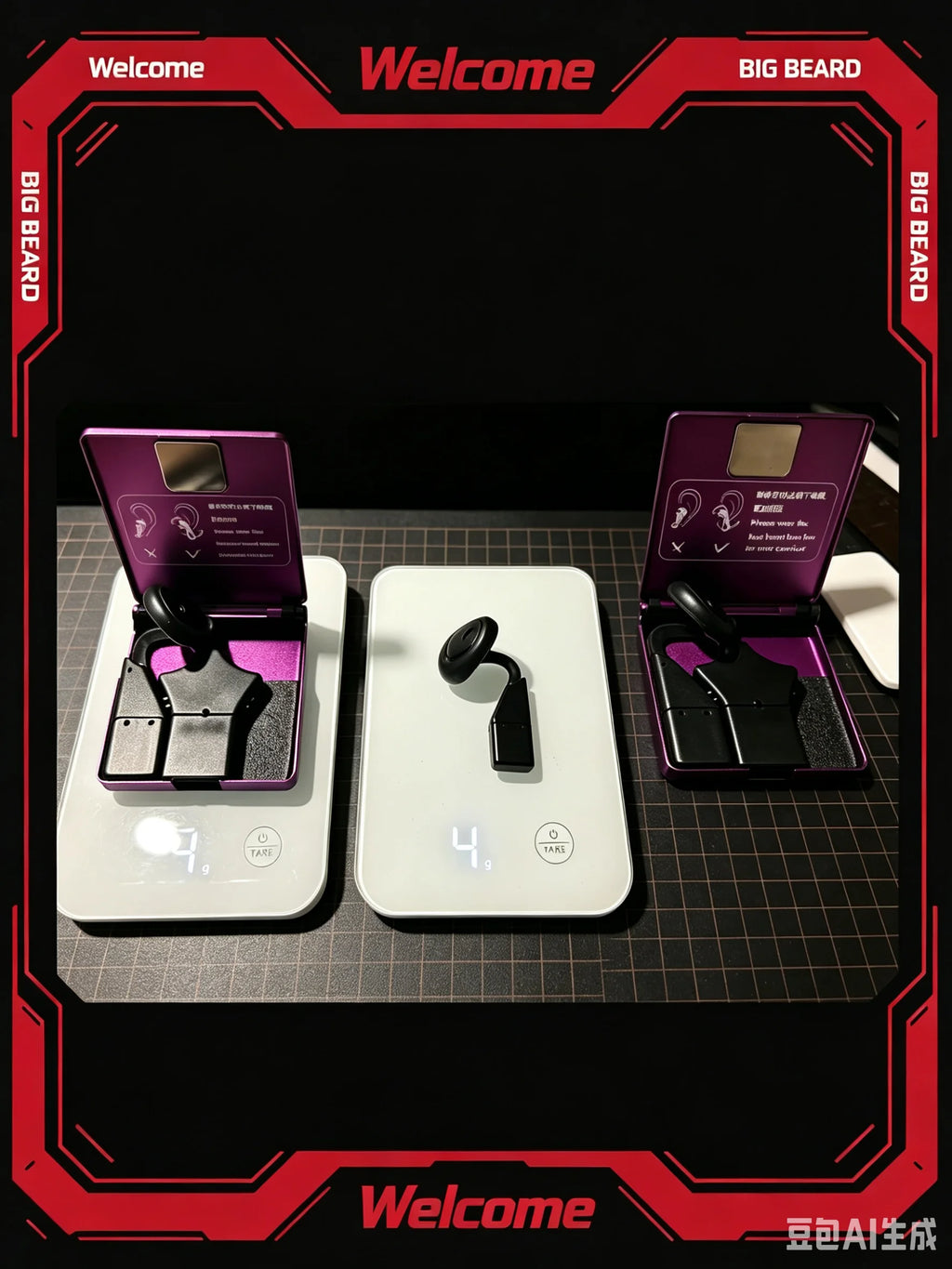 SIAX Fold Ultra-Thin Foldable In-ear Earphones Bluetooth Paper-Thin Portable Headset 2in1 Clip-On Phone Case with Earphones Gift