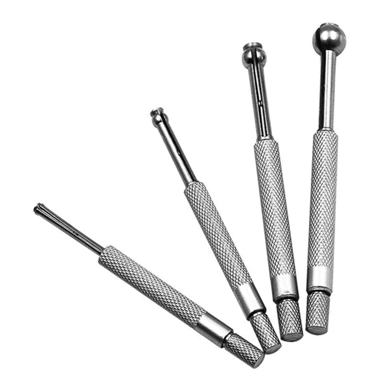 4 Pcs/set Telescopic Small Hole Bore Gauge Set Ball Type Metal Gage 1/8"-1/2" Retractable Hole Gauge Kit 3-13mm Durable Q84D