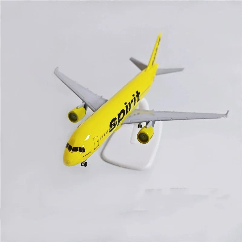 20cm Spirit A320 Metal scale aircraft 1:300 Scale Static Souvenir Plane Toy Model airplanes Children toys for Collection