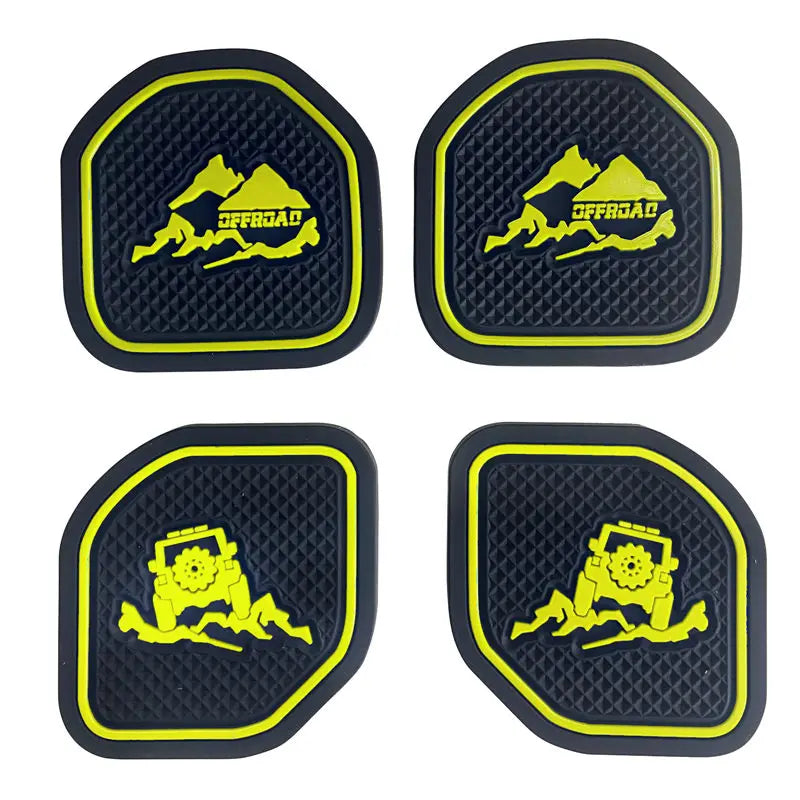 Non-Slip Car Cup Coaster Slot Pad for Jeep Wrangler Jl Jlu 2020-2023 Year Anti-Slip Mat Pocket Mat Interior Cup Holder Pad
