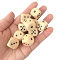 Wooden Dice 10pcs Round Corner D6 D10 Wood Dice for Flying Chess Props Table Board Role Playing Game