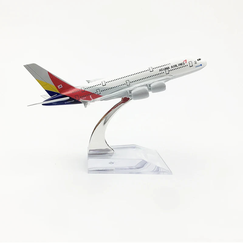 JASON TUTU 16cm Asiana Airlines Airbus A380 Plane Airplane Model Aircraft Model Diecast Metal 1/400 Scale Planes
