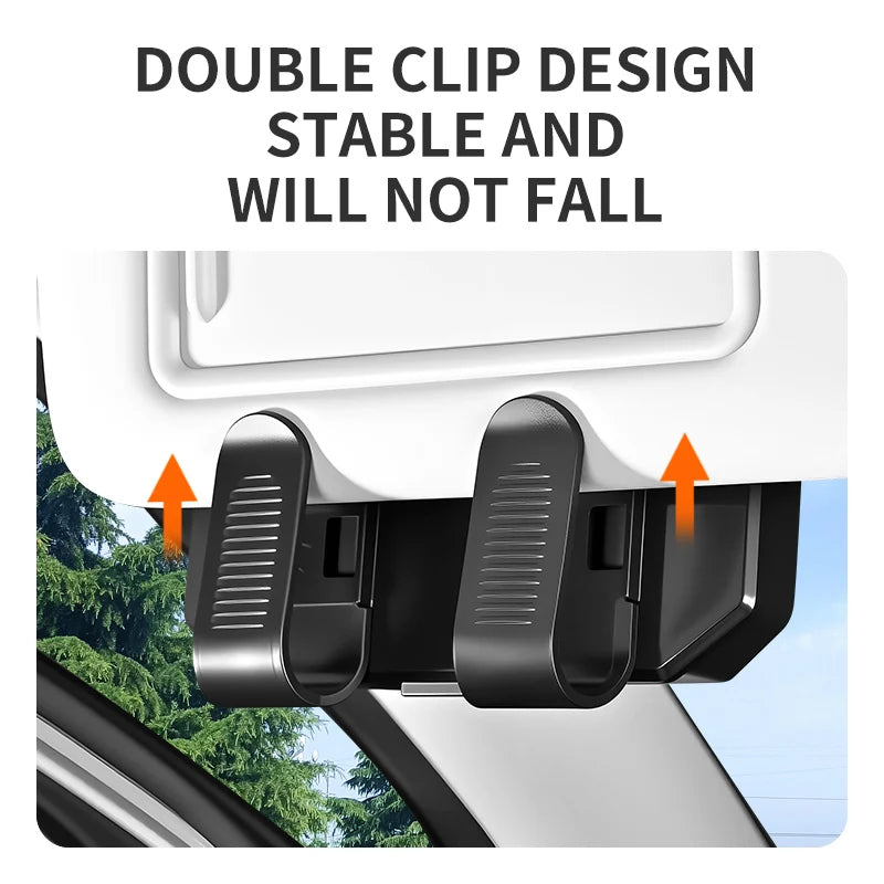 1PC Luxury Car Glasses Case Interior Scratch Resistant Material Inside Vehicle Sunglasses Storage Box Clip Sun Visor Accessorie