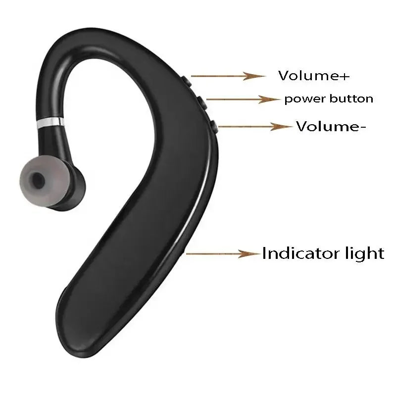 S109 Wireless Bluetooth Headset Single Ear Left and Right Ear Wear Ear-Mounted for iPhone Samsung Xiaomi Phones In-ear Earphones