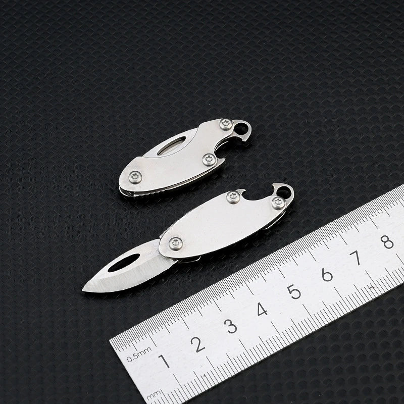 Mini D2 Steel Folding Pocket Knife Outdoor Self-defensee Folding Knifes Keychain Multitool Pocket Keyknife Camping Equipment