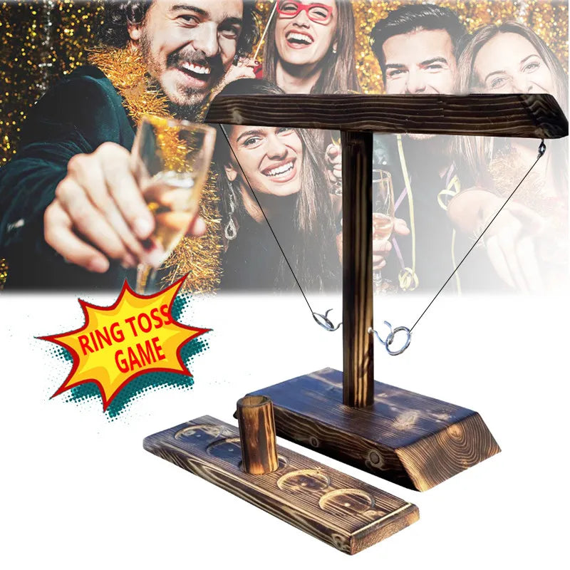 Family Party Toy Fast-paced Bar Drinking Ring Toss Game Adult Children Interactive Double Battle Throwing Home Board Game