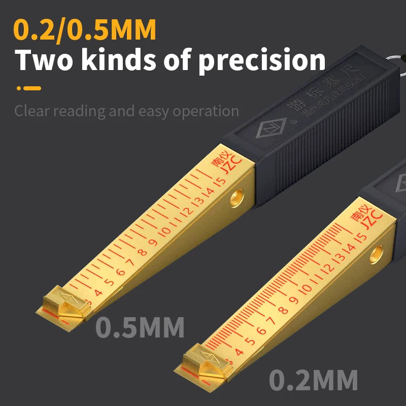 Taper Wedge Feeler Gauge 0.2/0.5mm Crack Flatness Layout Insert Inspection Flatness Measuring Tool for House Engineering 1-15mm