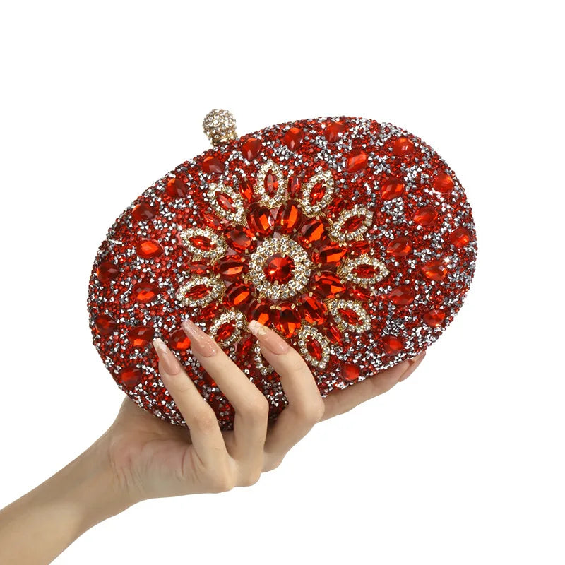 Luxury High Design Women Evening Bag Brand Party Banquet Glitter Bag for Ladies Wedding Clutch Handbag Shoulder Bag Chain Bolsas