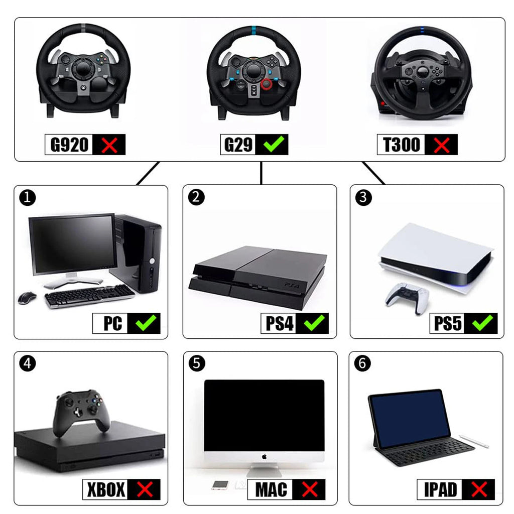 PC/PS4/PS5 Racing Game Simulator Shifter Suit for Logitech G29 Steering Wheel