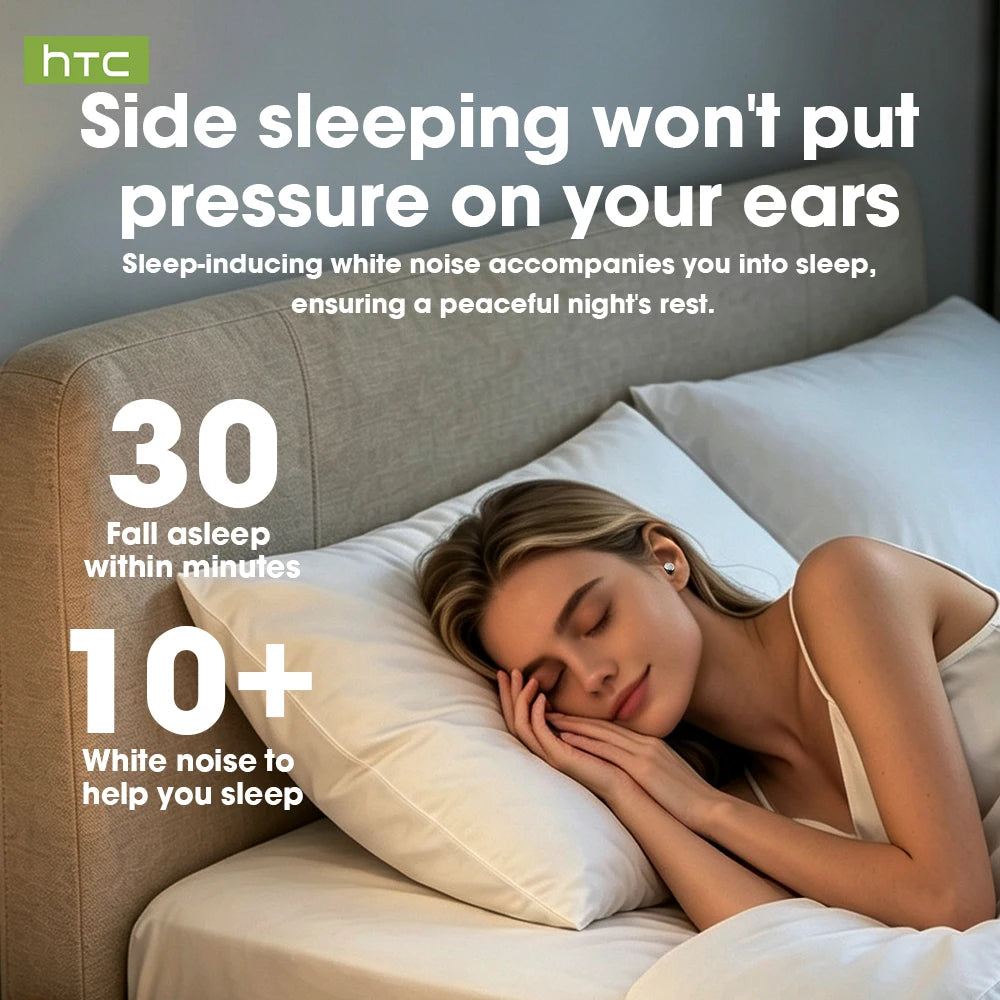 HTC NE90 Bluetooth Earphones LED Display Smart Touch AI Translation In-ear Earbuds Long Battery Soft Sports Wireless Headphones