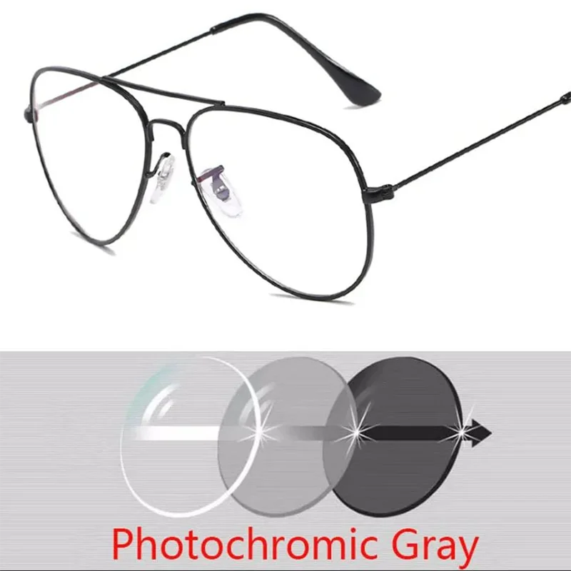 Metal Pilot Sunglasses Women/Men Classic Polarized Prescription Glasses 0 -0.5 -0.75 -1.0 -1.25 -2.0 -2.5 -3.0 -4.0