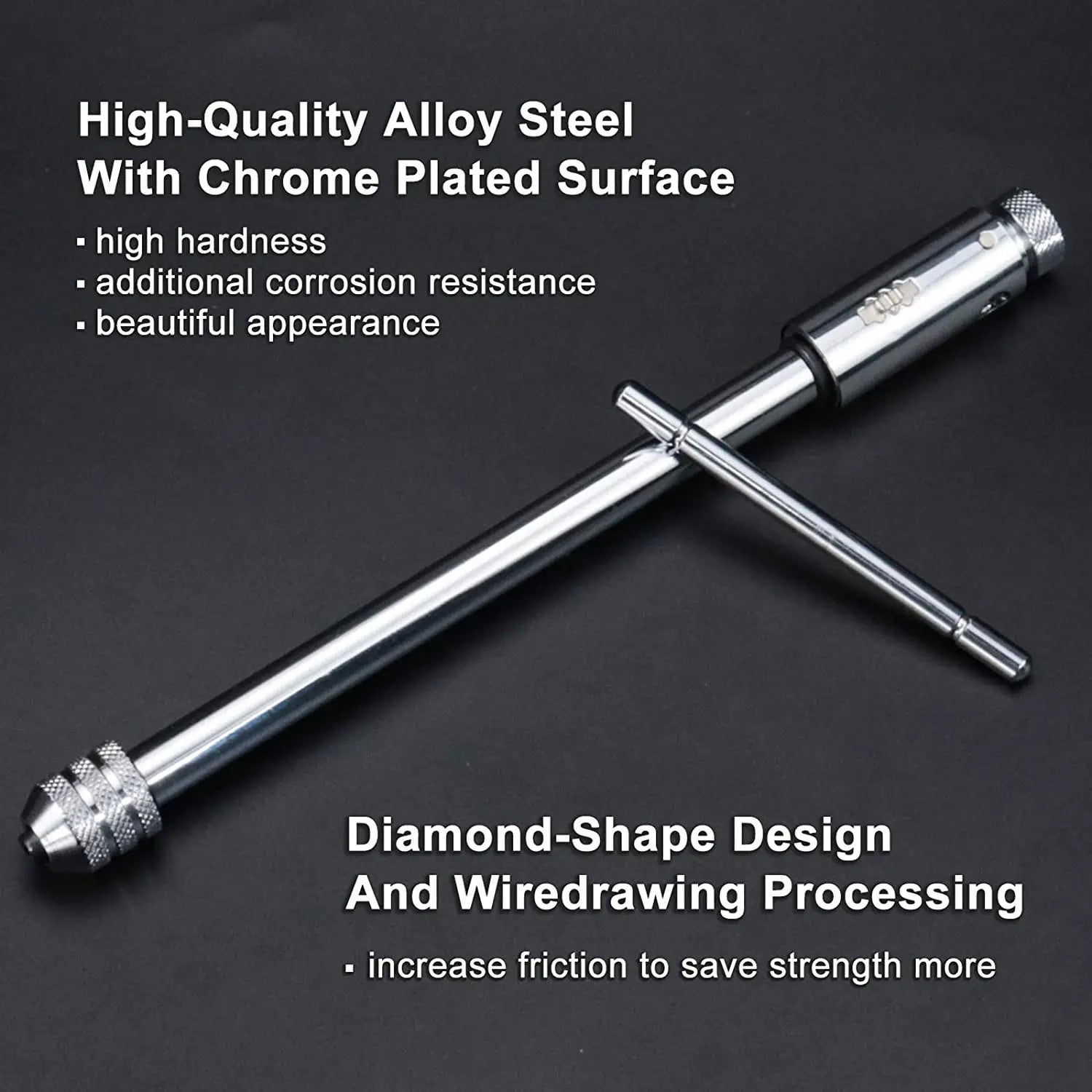 Adjustable T-Handle Ratchet Tap Holder Wrench, Machine Screw Thread Metric , Bothway Hand Screw Tap Set Manual Tapping Tool Kit