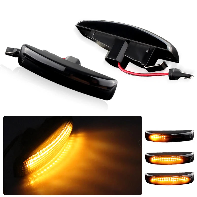2PCS LED Side Marker Turn Signal Lights Canbus For Land Rover Range Rover Sport 2006-2013 LR2 2007-2014 LR3 2004-2014 Freelander