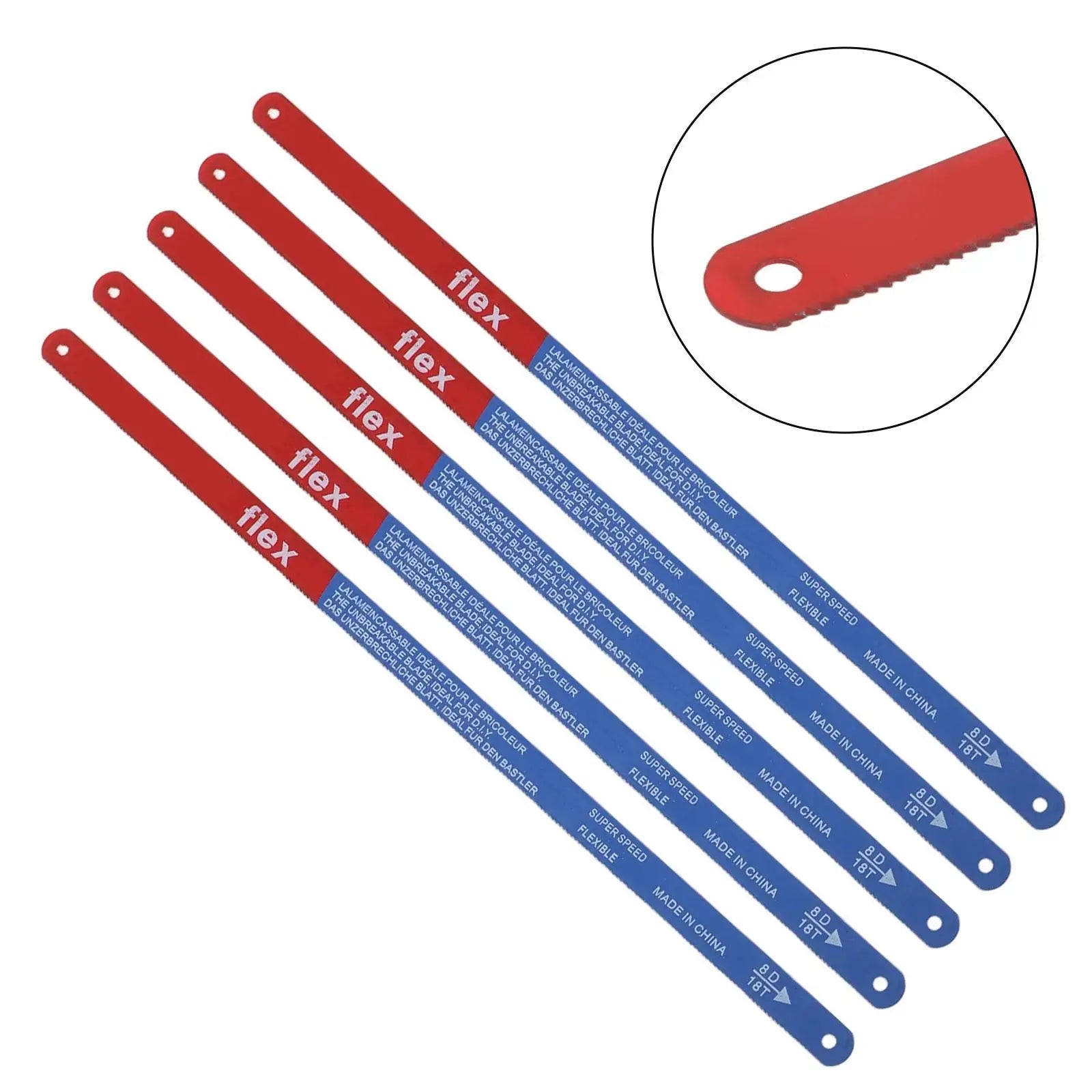 5PCS Hacksaw Blade 300mm Hand Saw Blades 14T/18T/24T Bi-Metal For Meat Wood Cut Woodworking Hand Tool