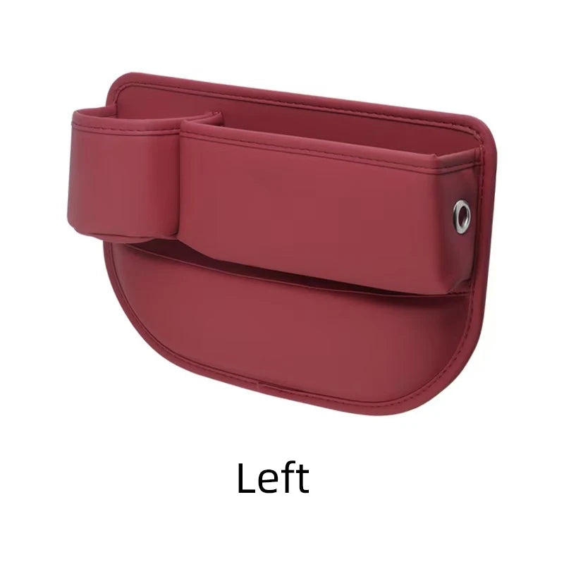 Universal Car Seat Gap Organizer Storage Box Multifunction Leather Crevice Side Storage Pocket Wallet Keys Card with Cup Holder