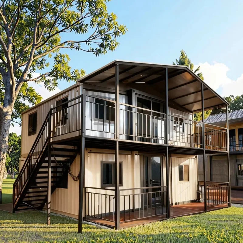 Customized New Design Prefab Container Trailer Integrated House On Wheel Shipping Prefabricated Movable Luxury Home Tiny House