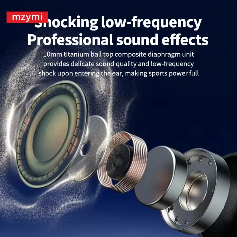 MZYMI BS09 Neckband Bluetooth5.3 Headset Hifi Sound Sport Earbuds In Ear Headphones TWS Wireless Earphones Waterproof For XIAOMI