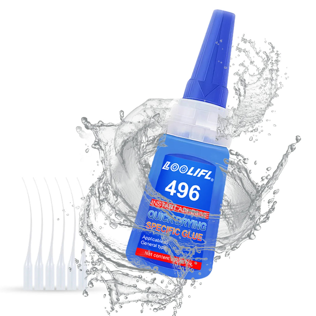 LOOLIFL 496 Super Glue Instant Quick-drying Cyanoacrylate Adhesive Leather Rubber DIY Wood Metal Strong Bond Liquid Glue Tool