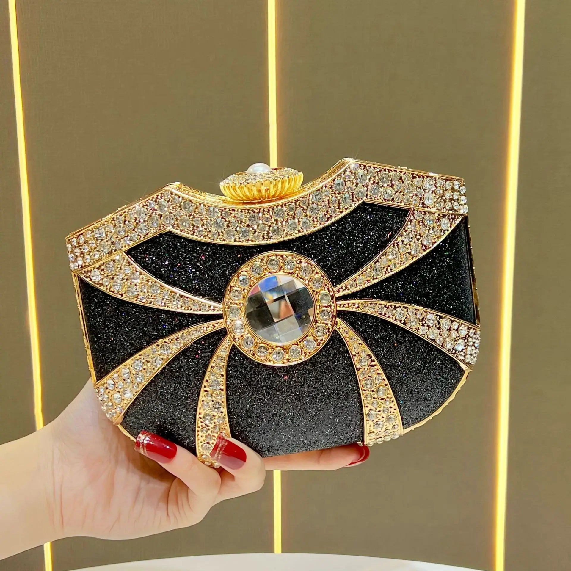 Women's dinner bag High-end temperament handbag Fashion handbag Crossbody bag Diamond dinner bag