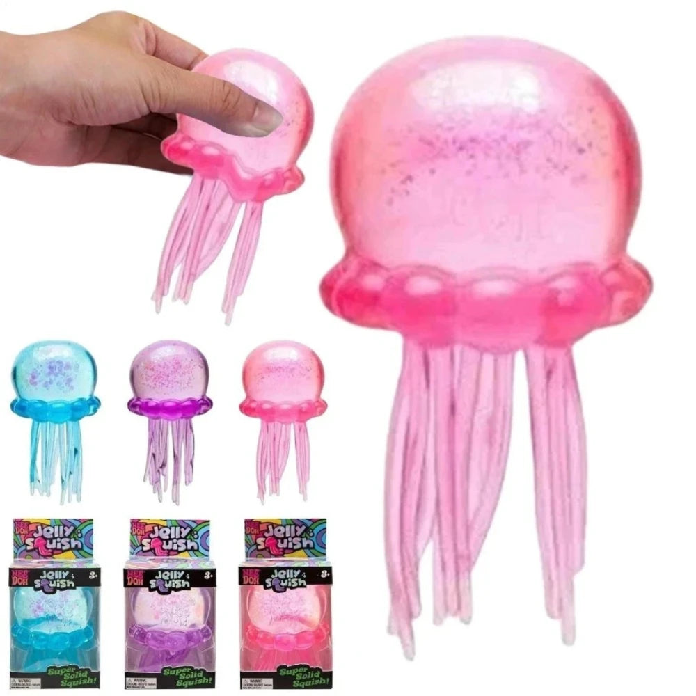 NeeDoh Jelly Squish Stress Toy Jellyfish Fidget Sensory Squeeze Toy Squishy Toy
