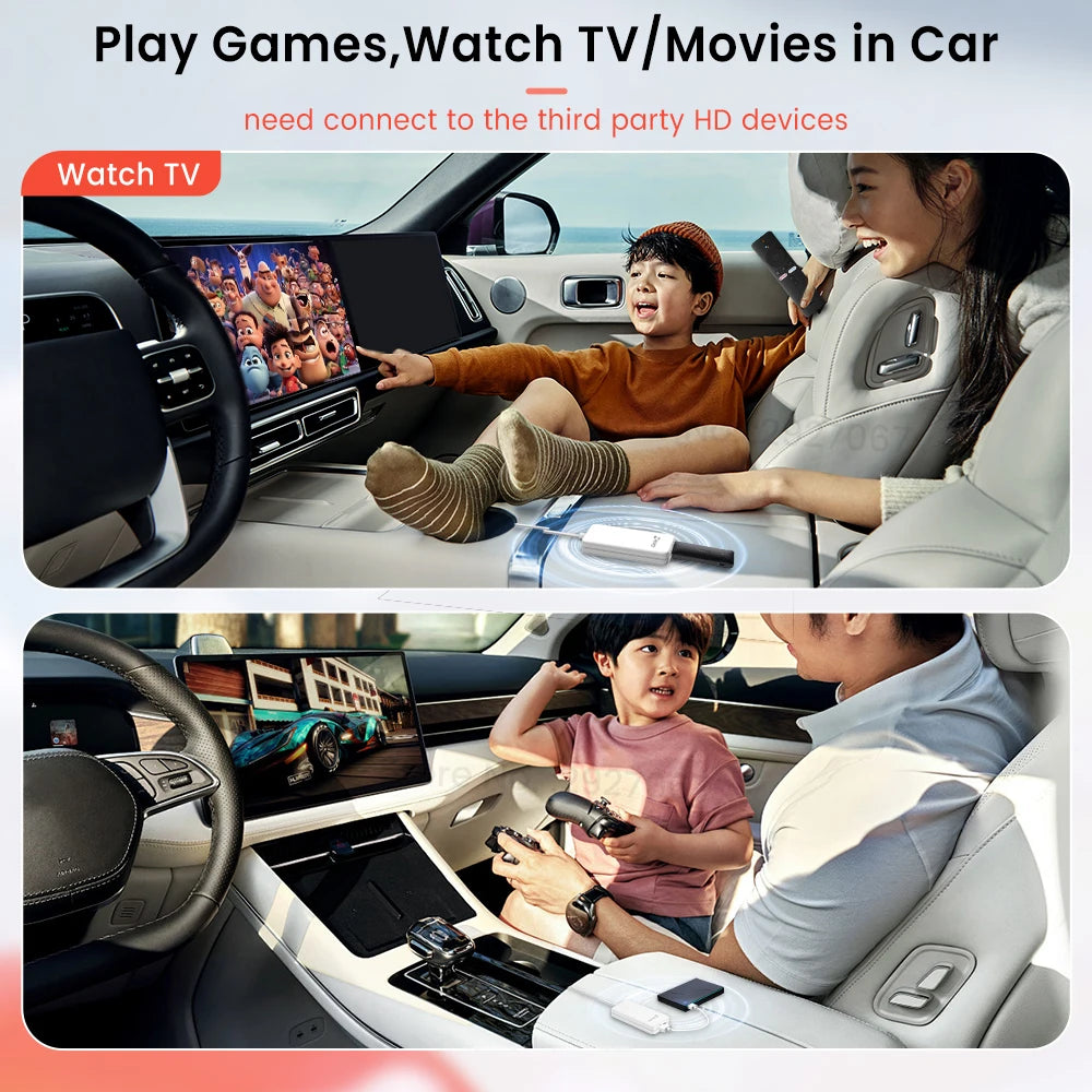 CarlinKit Car TV Mate Converter Video Input HDMI for Fire TV Stick Game or TV Set-top Box USB Adapter for OEM Wired CarPlay Car