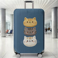 Cute cat avatar Tibetan blue pattern luggage cover, suitable for 18-32 inch luggage lid, luggage handle gloves, travel accessori