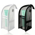 Large Capacity PVC Cosmetic Bag Waterproof Space Saving Toothbrush Toiletry Pouch Zipper Closure Vertical Design