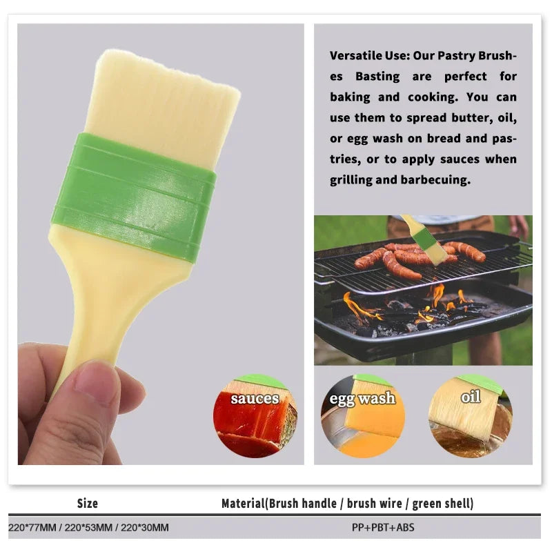 Pastry Brushes Basting Oil Brush to Spread Butter Oil or Egg Wash On Bread and Pastries or To Apply Sauces When Grilling