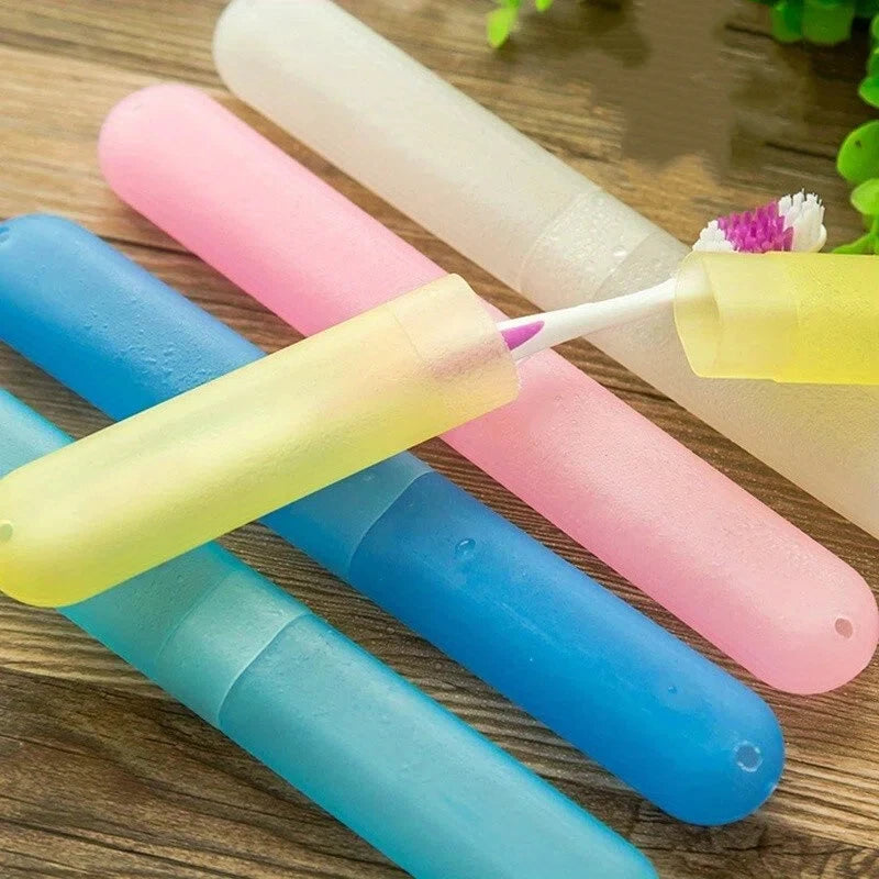 2 Portable Toothbrush Cases - Breathable ABS Plastic Travel Toothbrush Storage Cases