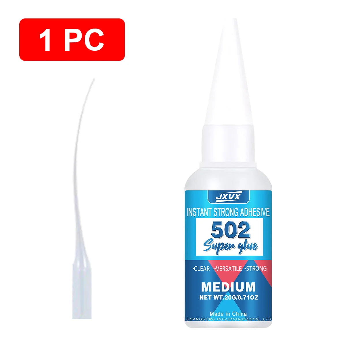 JXVX 502 Super Glue Quick-drying 1-5pcs Instant Cyanoacrylate Adhesive Leather Rubber Wood Metal Strong Bond Liquid Epoxy Glue