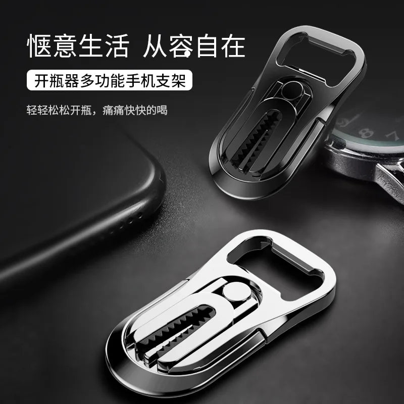Drink&Art Keychain Bottle Opener Phone Holder in Car Smartphone Stand Holder Air Vent Hook Clip Mount GPS Car For Iphone Samsung