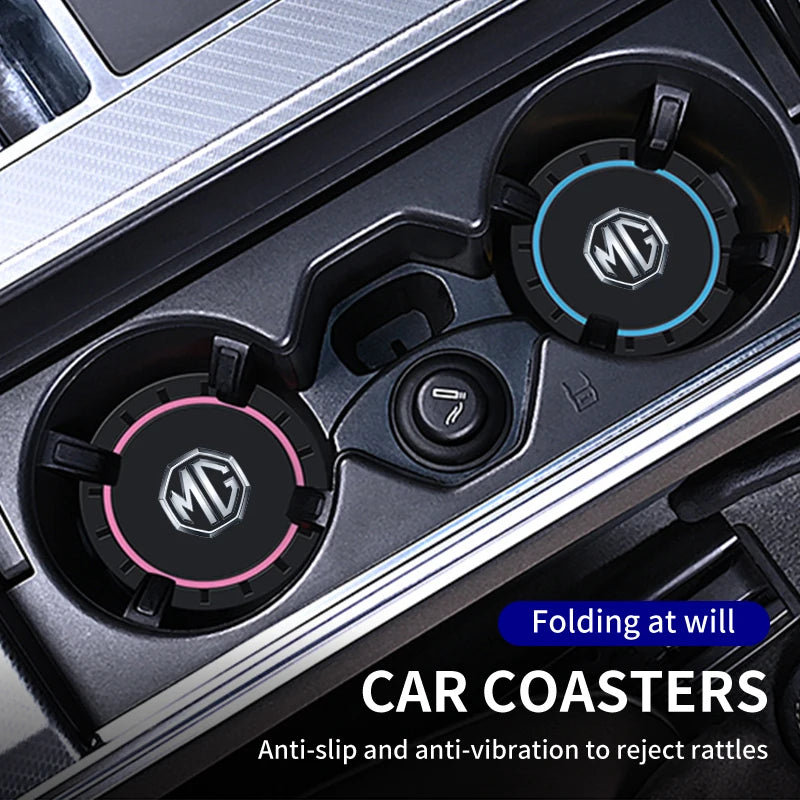 Silicone Car Coaster Mute Pad Mug Drinks Non-Slip Mat Accessories For Morris Garages MG 3 5 6 7 HS ZS GS Hector TF GT ZR RX5 RX8
