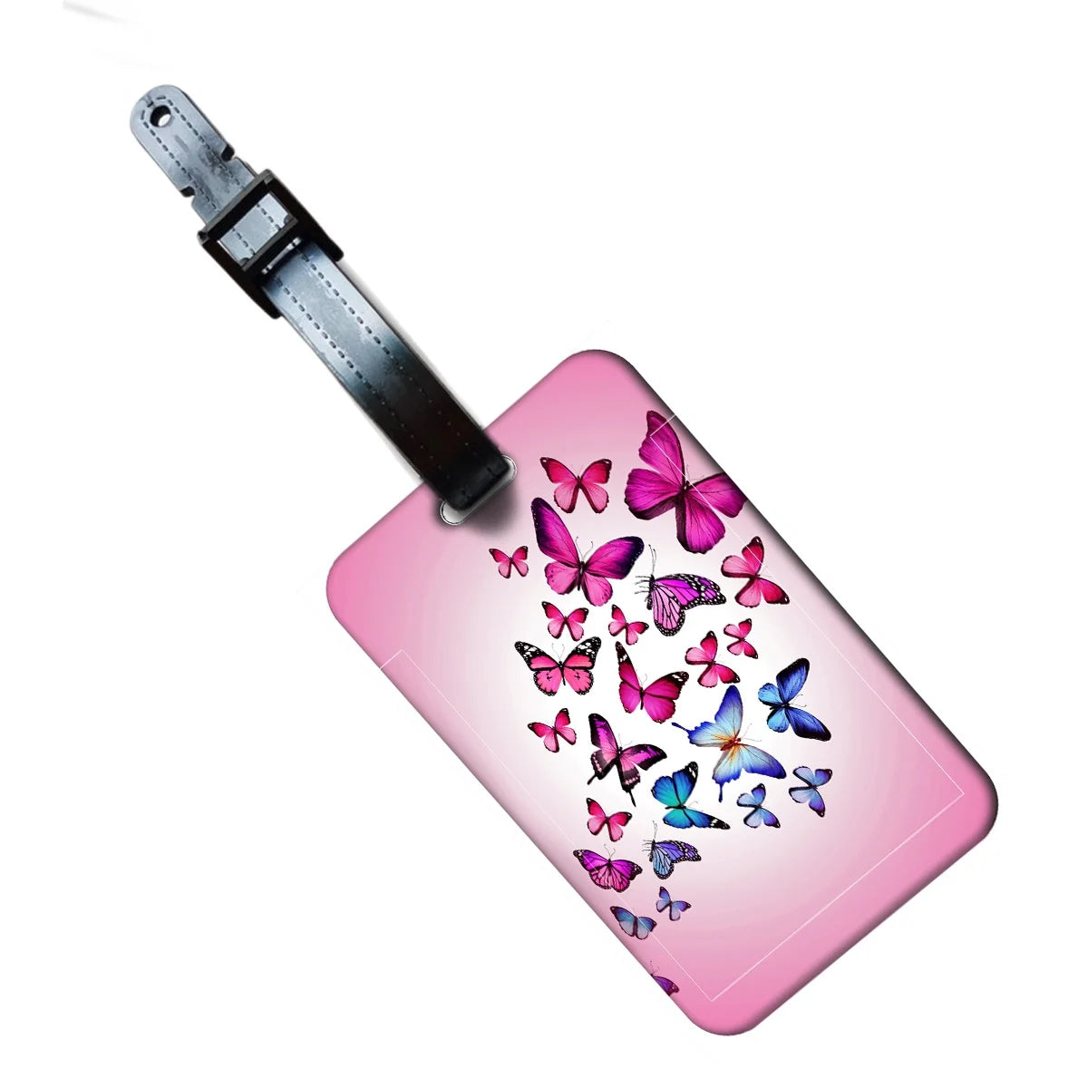 Women love Butterfly Luggage Label Travel Luggage Tag Girls Suitcase ID Address Holder Baggage Boarding Portable Suitcase Ticket
