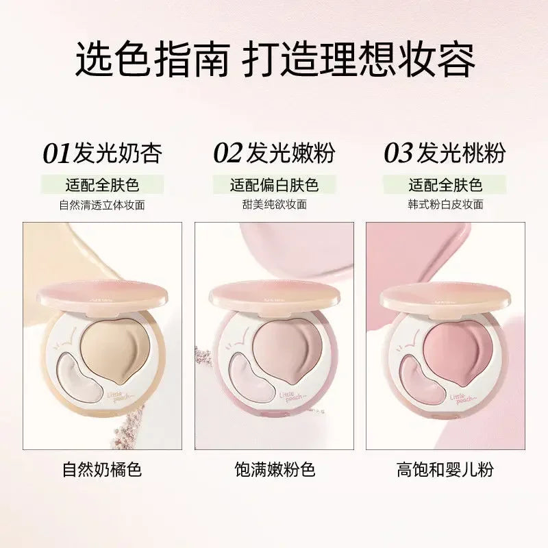 Little Ondine Cosmetics Double Effec Combination High Gloss Powder Blusher Plate Facial Repair Multi-purpose Brighten Makeup