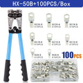 Battery Cable Lug Cable Crimping Pliers 6-50mm²/AWG 10-0 Tube Terminal Crimper Hex Crimp Tool Multitool  Hand Tools HX-50B