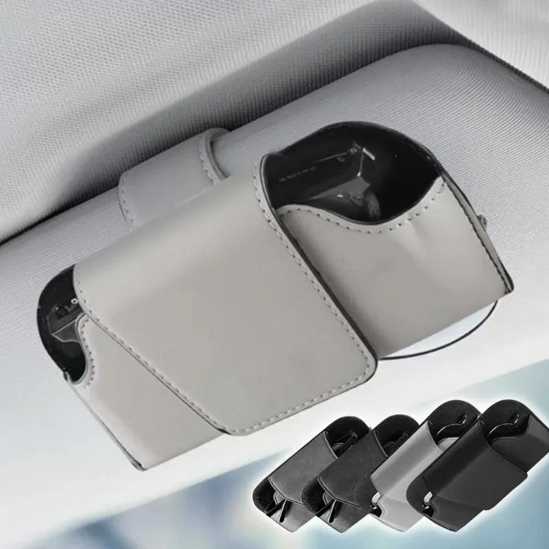 Car Glasses Case Auto Sun Visor Premium Suede Glasses Holder Wear-Resistant Sunglasses Protective Box Universal Cars Accessories