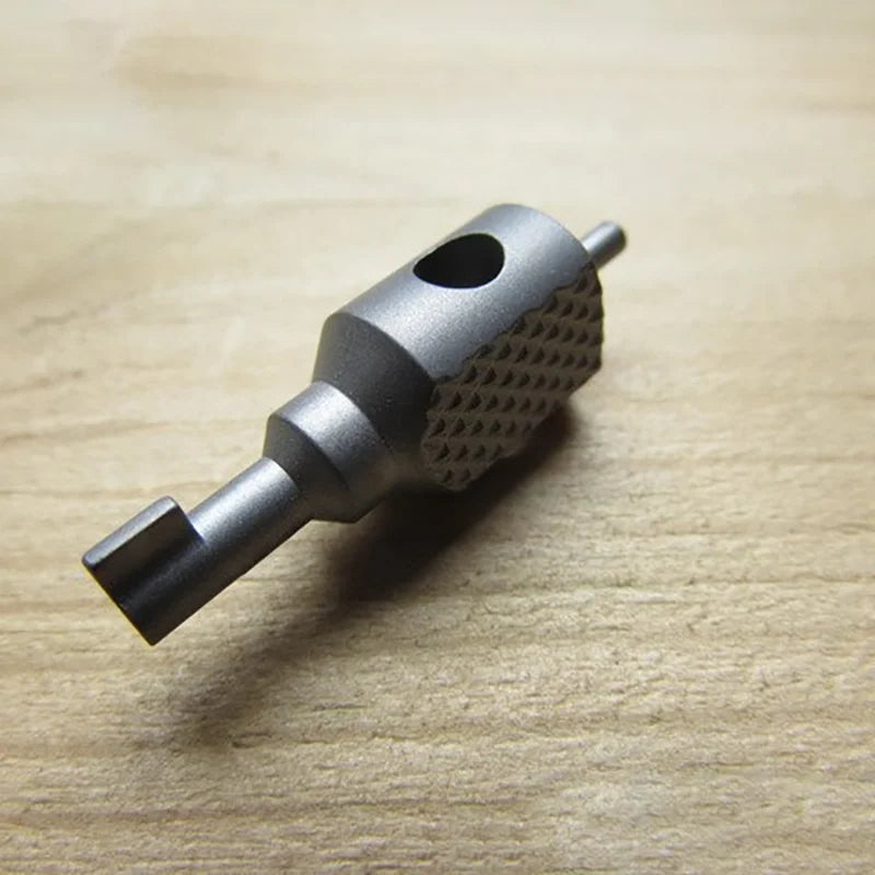 CNC Titanium Made ASP SW Smith Wesson Handcuffs Toy Knife Lanyard Paracord Bead EDC Tool Key Spanner Pendant