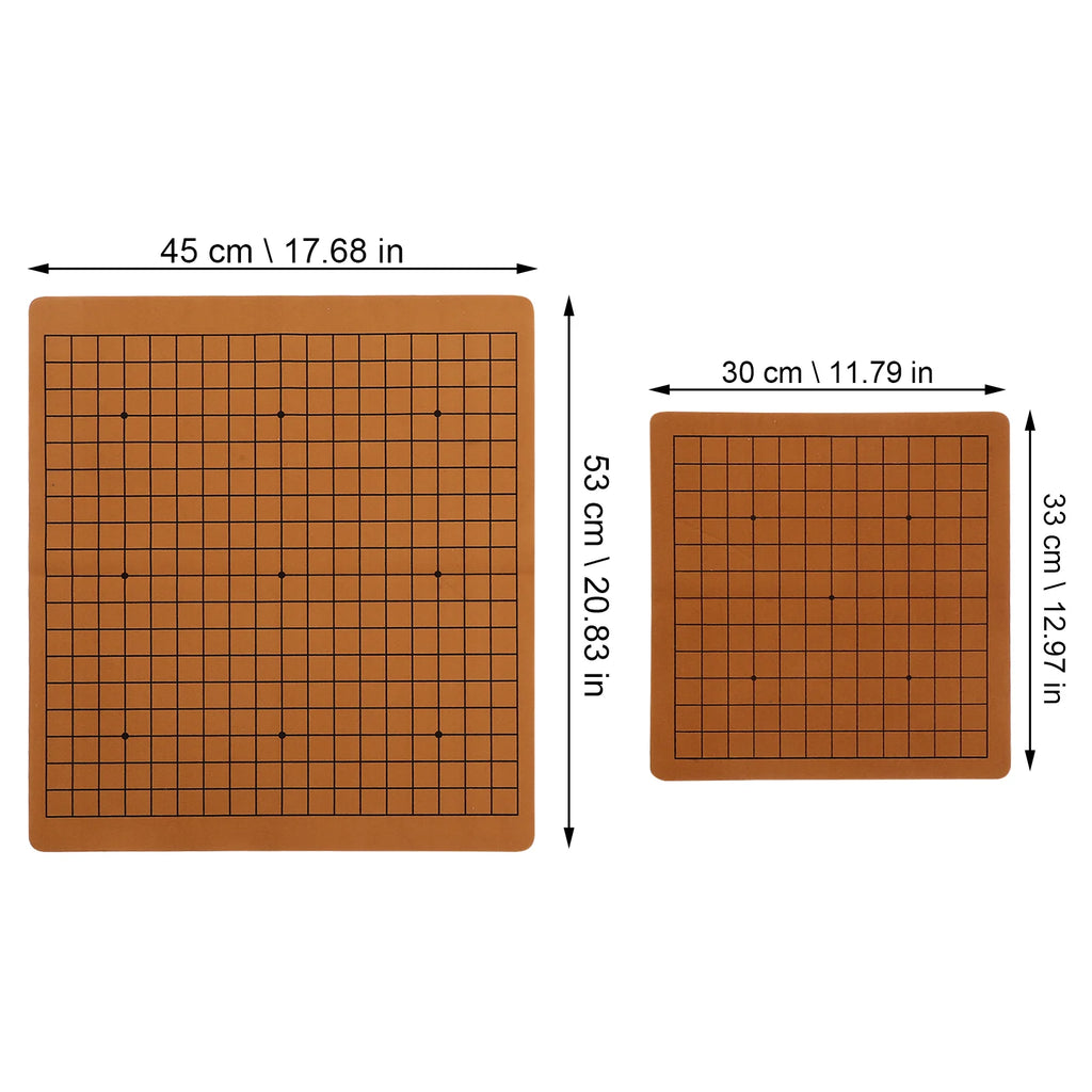 Foldable Go Game Chessboard Weiqi Checkerboard Board Game for 1.8/2.2cm Pieces One Side 19 Line