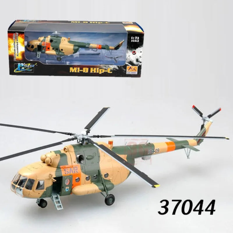 Easymodel 1/72 Scale Finished Military Aircraft Model Fighter Helicopter WWII and Modern Propeller Plane for Collection Display