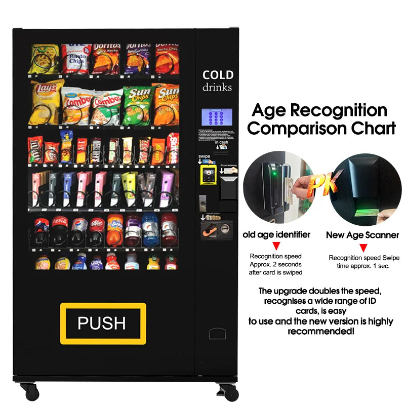 Drinks Dispenser Snack Vending Machine Hotspot Customized New Style Credit Card Payment System For Office School Top Quality