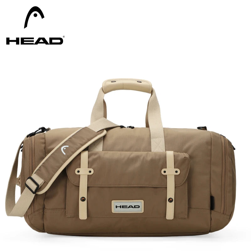 HEAD Waterproof Travel Bag Duffel Luggage Handbag with Shoes Compartment,Large Capacity Crossbody Sports Gym Bag for Men Women