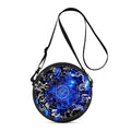 12 Constellations Round Shoulder Bag Casual Messenger Bag Daily Adjustable Strap Crossbody Bag for Woman Best Gifts 2D Flat
