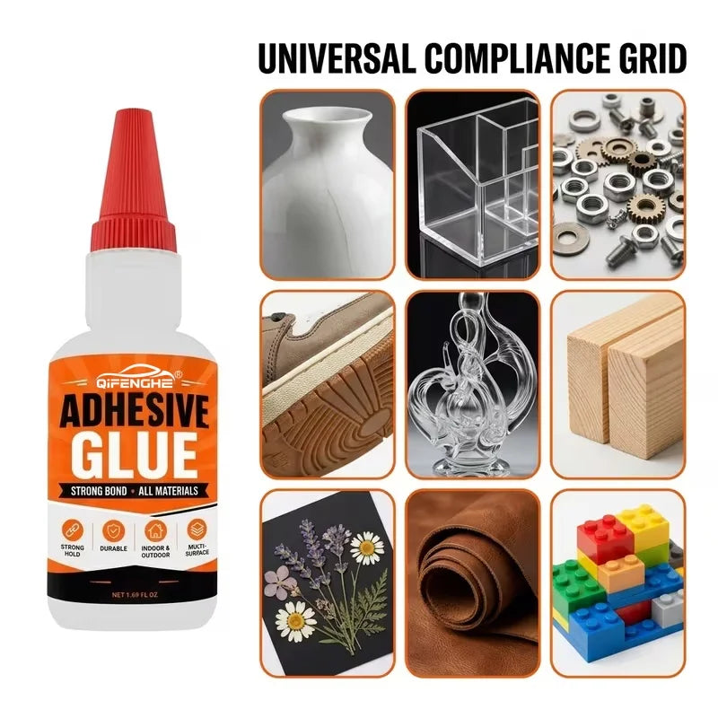 Strong Instant Super Glue 20ml, Multi Material Waterproof Adhesive for Daily Craft & Household Item Repair