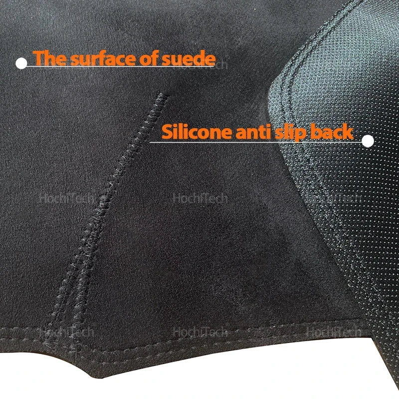 Car Suede Leather Dashboard Cover Dash Mat Carpet Cape Cushion Dashmat Pad for Ford Everest Ranger Wildtrak Raptor T9 2022-2025