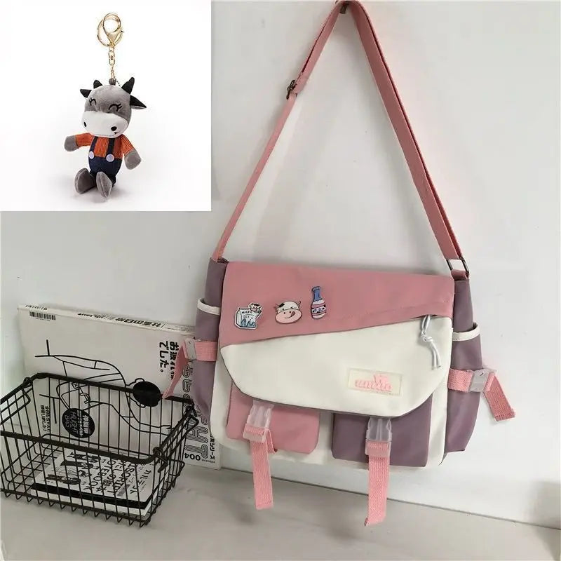 Nylon Handbags Shoulder Bag Large Capacity Crossbody Bags for Teenager Girls Men Harajuku Messenger Bag Student School Bags Sac
