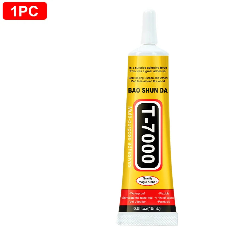 T-7000 - Black Strong Adhesive, High Performance Waterproof Adhesive for Precision Maintenance, Ideal for Phones, Electronics, Jewelry and Electronics, DIY Manufacturing.