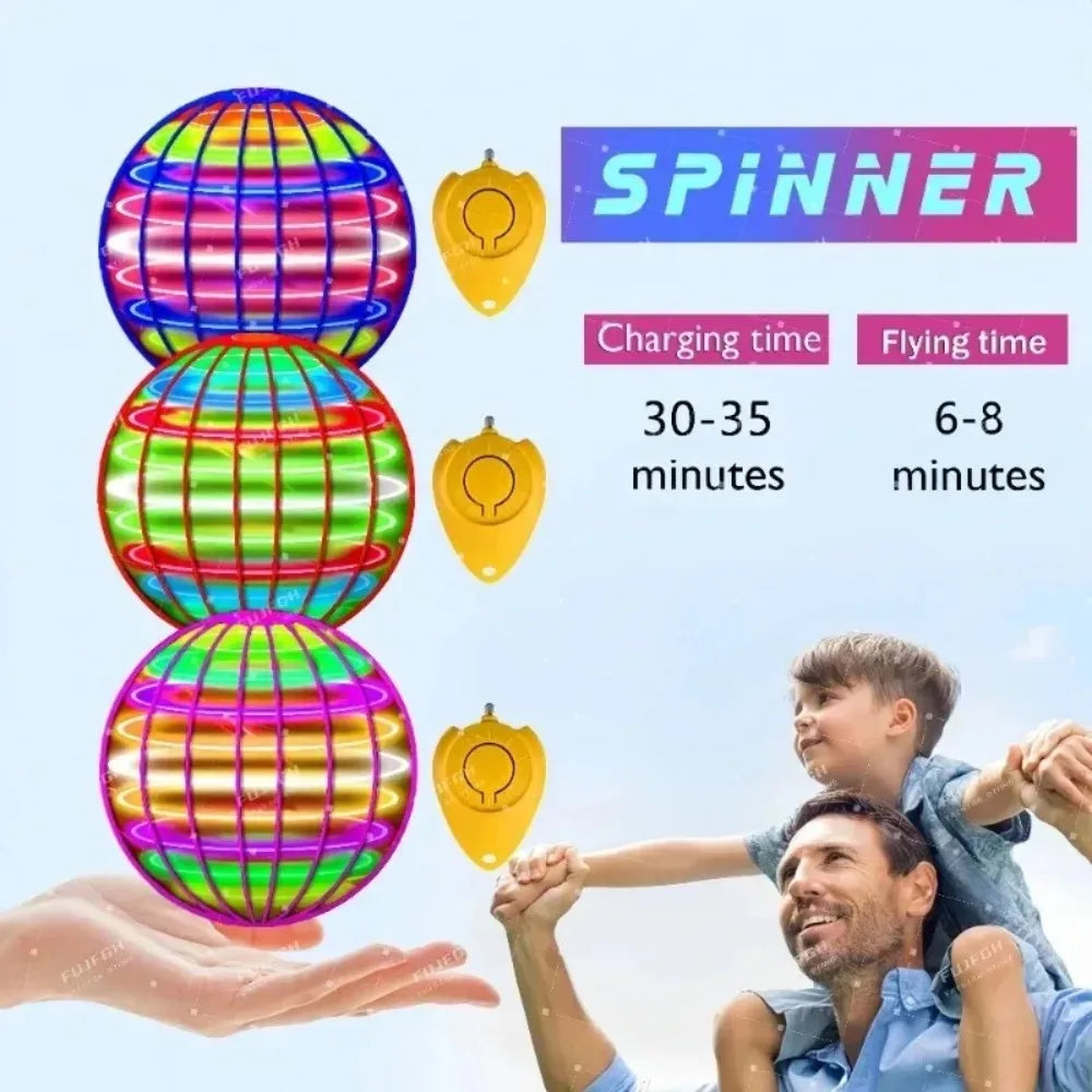 2026 Hand Controlled Flying Orb Mini Drone Boomerang Hover Spinning Globe Outdoor Flying Toy Birthday Present