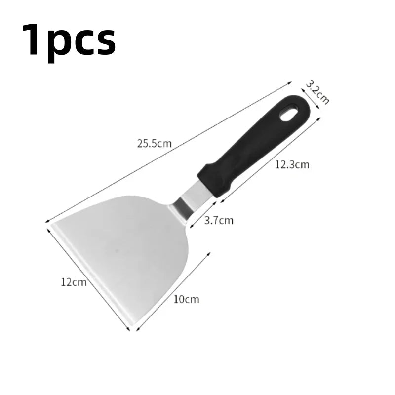 Stainless Steel Metal Griddle Spatula Hamburger Scraper Pancake Great for BBQ Grill